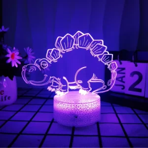 Custom Designed 7 Color Optical Illusion LED Night Light USB Remote Acrylic 3D Touch Table Lamp with ABS Body