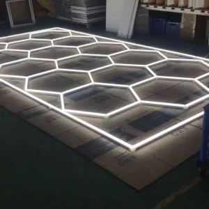 Custom Hexagon LED Exhibition Ceiling Light for Portable Trade Show Displays