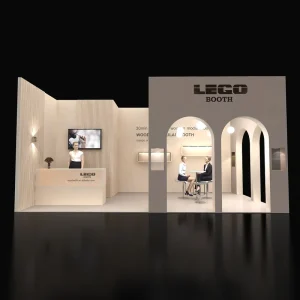 Custom High End Luxury Wooden Exhibition Booths Professional Easy Build 10×20 20X20 20X30 Custom Design Trade Show Booth
