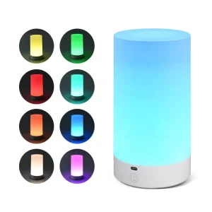 Custom LED Bedroom Night Light with Battery ABS Material Multiple Light Colors Home Use Sleep Bedside Lamp