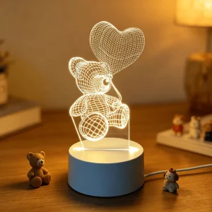 Custom Logo DIY 3D Cartoon Night Light Lamp Gift Set