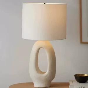 Custom Nordic Modern Luxury Round Table Lamp LED Desk with Home Light Hardware for Hotel Bedroom Indoor Use