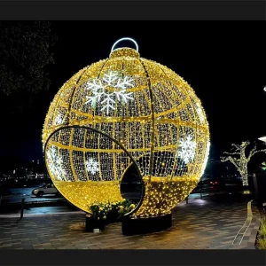 Custom Outdoor Waterproof Halloween & Christmas Garden Street Landscape Large LED Decoration 3D Motif Giant Luminous Light Ball