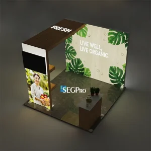 Custom Print Portable LED SEG Lightbox Aluminum PVC Exhibition Stand for Trade Show Display