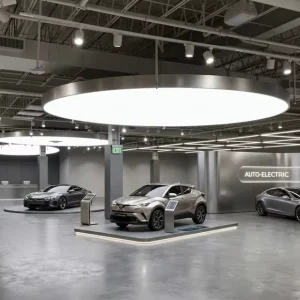 Custom Round Rectangle Suspended Ceiling SEG Fabric Light Box SEMA Show Car Detailing LED Backlit Panel Light