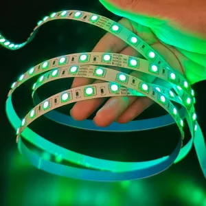 Custom Smd2835 220v 5050 Led Flexible Strip Lighting High Power Holiday Rgb App Remote Controlled Smart Led Strip Lights