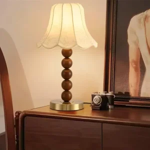 Custom Solid Wood Table Lamps with American Retro Style for Living Rooms Bedrooms Homestays to Create Ambiance