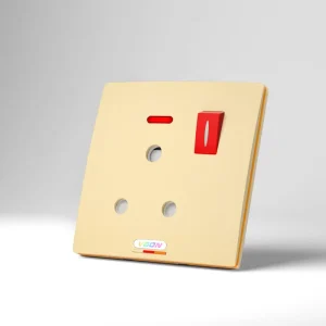 Custom Ultra Thin British Standard 3 Pin PC Material Wall Sockets and Electric Switch with 32A IP21 Rating for Home