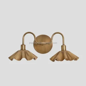 Custom made Forged Solid Brass Dimmable Wall Lamp for Use As a Mirror Decoration on Living Room Background Walls
