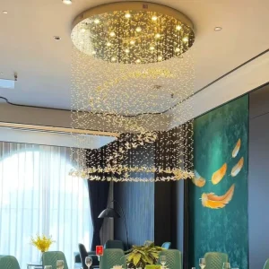 Customizable Crystal Ceiling Light Chandelier Pendant for Hotels Villas Banquet Halls and Jewelry Stores