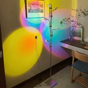 Customizable Modern High Quality LED Standing Floor Lamp Multiple Color Variations Adjustable Height High Brightness for Home