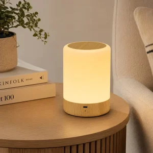 Customizable Red Night Light ABS Rechargeable 2000mAh USB-C Dimmable Touch Timer