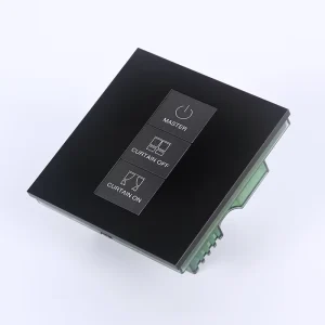 Customized 18P RS485 Black Silver Aluminium Panel Push Button Zinc Alloy Bracket Multi Connected Wall Light Switch for Hotel