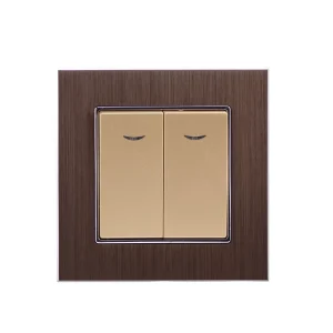 Customized European Style Home Wall Switches New Design 2 Gang 1 Way Switch