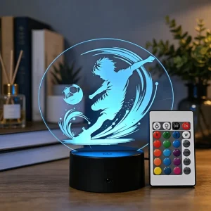 Customized Football Night Light Strip Adjustable Light Bar Remote Touch Control Dimmable LED Table Lamp Room Decoration