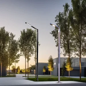 Customized Height Outdoor Smart City Lighting Solar Wrapped Tube Light 100w LED Smart Street Light