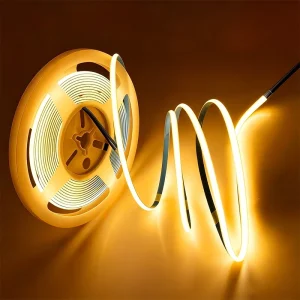 Customized High Brightness Factory Price DC5V 5.5W Flexible Tape Self Adhesive COB LED Strip for Smart Home Ambient Lighting