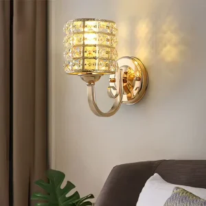 Customized Indoor Luxury Design Decorative Living Room Home Modern LED Crystal Wall Lamp Corridor Bedroom Bedside Wall Light
