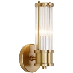 Customized Modern LED Wall Sconce Iron Wall Lamp Gold Finish Crystal 5 Year Warranty for Indoor Home Hotel Living Room Decor
