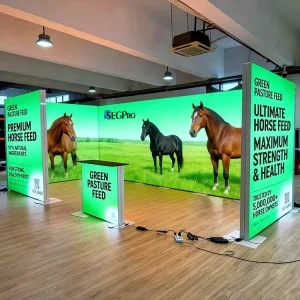 Customized Portable SEG LED Light Box Trade Show Exhibition Booth Backdrop Stand