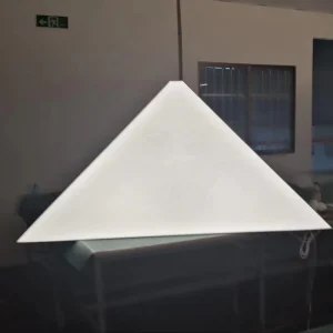 Customized RGBW Aluminum LED Panel Fixture Triangle Design Remote Control Dimmable for Home Office Hotel