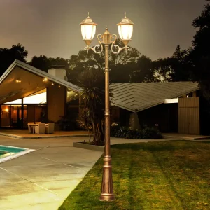 Customized Vintage Design Garden Light IP65 Waterproof Rustproof Garden Landscape LED Street Light