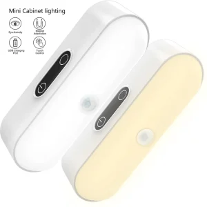 Customized Wireless LED Motion Sensor Light ABS Modern Touch Control Smart Cabinet Magnetic Modular Home Closet Lights White
