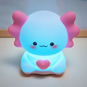 Cute Axolotl Silicone Lamp Bedroom Decoration USB Pat Led Table Rechargeable Baby Children Night Light for Kids