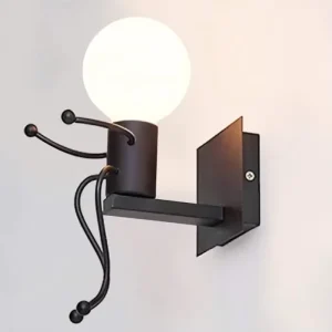 Cute Designed Indoor Decor Wall Mount Plug in Cord Modern E26/27 Metal Shade Bedside Wall Sconce Lights
