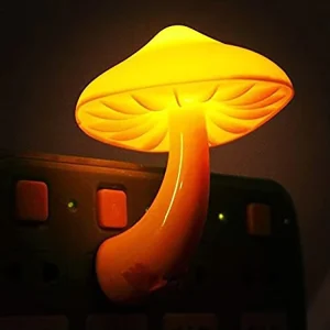 Cute Mushroom Plug in Sensor LED Night Light for Baby Bedroom Wall Mount