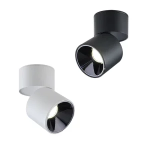 Cylindrical LED Mounted Spotlight for Indoor Ceiling and Wall Use