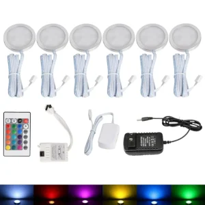 D60MM DC12V Remote Control LED Round Cabinet Sensor Light