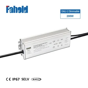 DALI Dimmable 200W Rated Input Voltage 100 277VAC Online Programming LED Driver for Outdoor Lighting