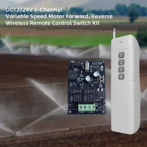 DC 12/24V 1-Channel Motor Remote Control Switch for Agricultural Irrigation and Industrial Motor Applications, 2000m Range