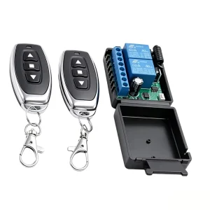DC 12/24V 433MHz RF Remote Control Switch 2-Channel Relay Receiver Smart Home Automation Module for Garage Gate