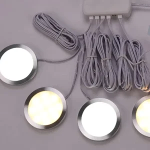 DC 12V 12-Pack IP67 Waterproof Ultra Thin Smart LED Cabinet Sensor Lights for Wardrobe Lighting