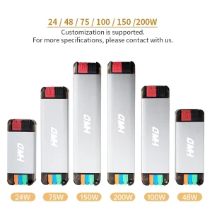 DC 12V 24V 24W 48W 75W 100W 150W 200W Constant Voltage LED Driver IP20 Ultra-Thin LED Power Supply