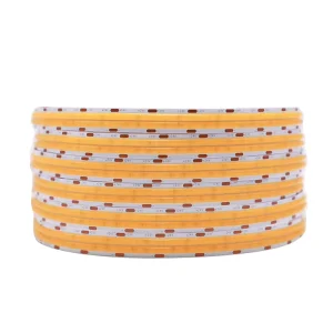 DC 12V/24V 8mm 320-LED 3000K Warm COB LED Strip Light IP65 Ra90 Dimmable USB/Wi-Fi Cabinet Lighting