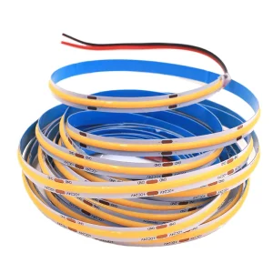 DC 12V 24V High-Density COB LED Strip Light Cool White 6000K 5m IP20 100 lm/W 50000h