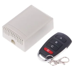 DC 12V 4-Channel 10A Relay Wireless Remote Control Switch with Learning-Code 433MHz Receiver for Garage Doors