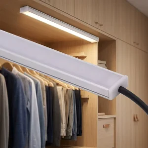 DC 12V PC LED Strip Cabinet Sensor Light, White/Warm White, for Wardrobes