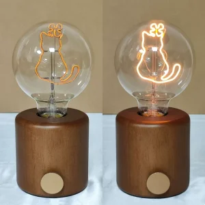 DC 5V LED Night Light Modern Desk Lamp with E26 E27 Knob Control Battery & USB Powered Soft Warm White Table Lamps