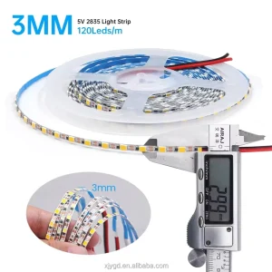 DC 5V SMD 2835 110 LED Flexible LED Strip, 3mm PCB, TV Backlight