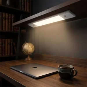 DC 5V USB Rechargeable LED Motion Sensor Aluminum Cabinet Light Customizable Color for Home Wardrobes Bookcases Closets