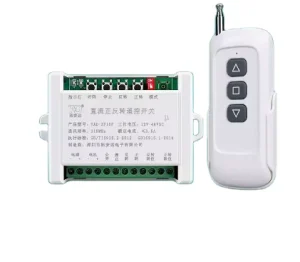 DC Motor Forward/Reverse RF Remote Control Switch with Limit Switch and Manual Switch Interfaces