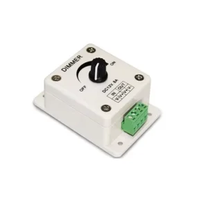 DC12 24V 8A Manual Knob Dimmer Switch Delay off Spotlight Brightness LED Mono Dimming Controller Single Color Strip