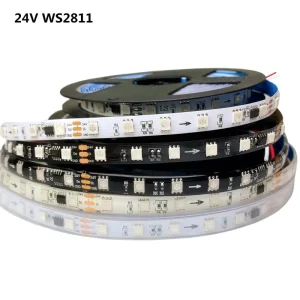 DC12V 24V 2811 Addressable RGBIC LED Strip Lights IP20 IP65 IP67 IP68 Waterproof with Wi Fi Connectivity SMD5050 LEDs