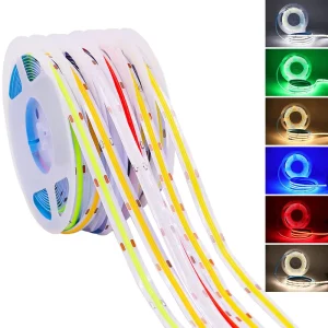 DC12V 24V 8mm 10mm 320LEDs IP67 USB Red Golden Yellow Ice Blue Blue Green Purple Colorful Flexible COB LED Strip Light
