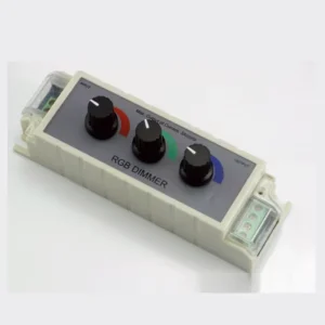 DC12V-24V 9A Knob RGB LED Dimmer Controller 3-Channel Output for RGB LED Strip Lights Panel Lights and Downlights