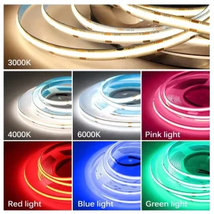 DC12V 24V USB High Density Flexible LED Tape Dimmable 320 480LEDs Warm Nature Cool White IP20 for Landscape Ribbon COB FOB Led